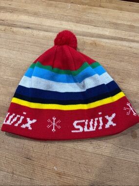 Classic Swix Nordic Beanie with Multicolor Stripes